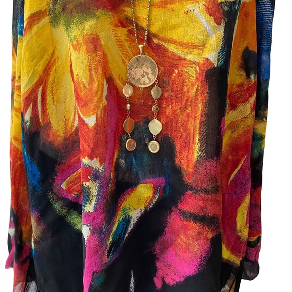 Chico’s L/XL ❤️ Stunning bright Tunic Chicos size 2 - Picture 16 of 16